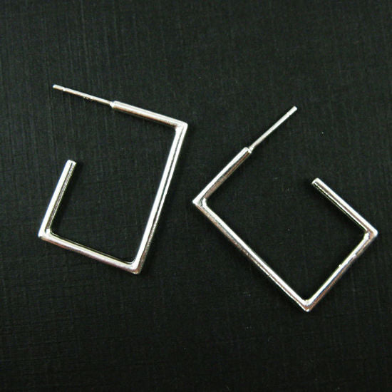 SS Square Hoop Earrings
