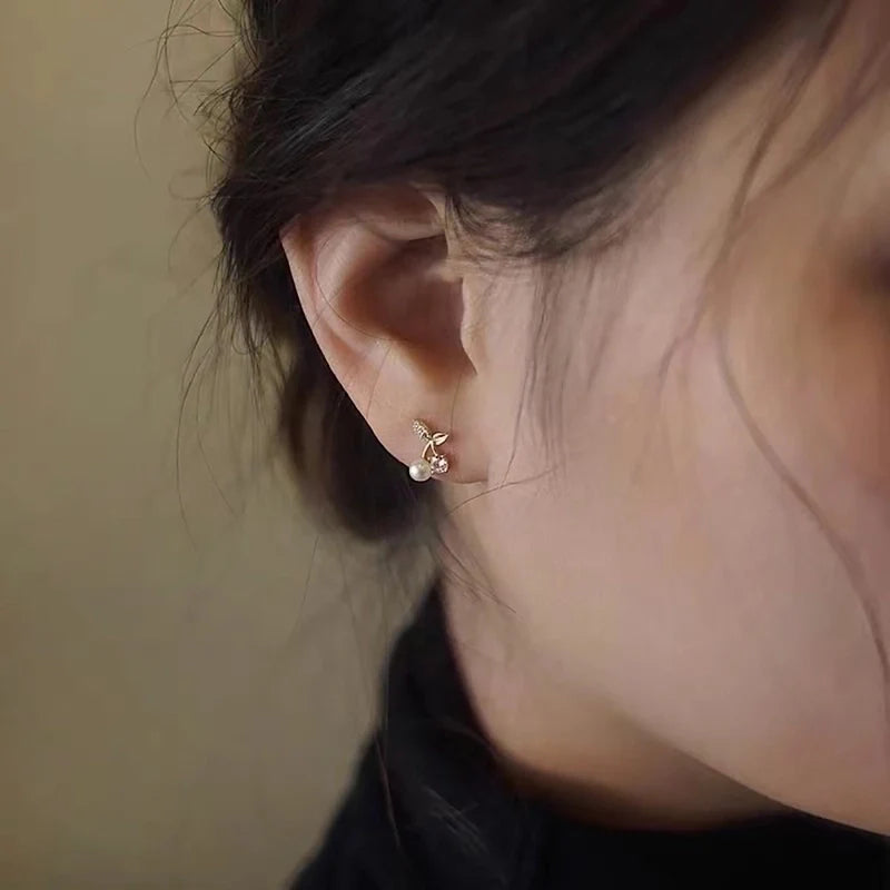 Tiny Cherry Studs