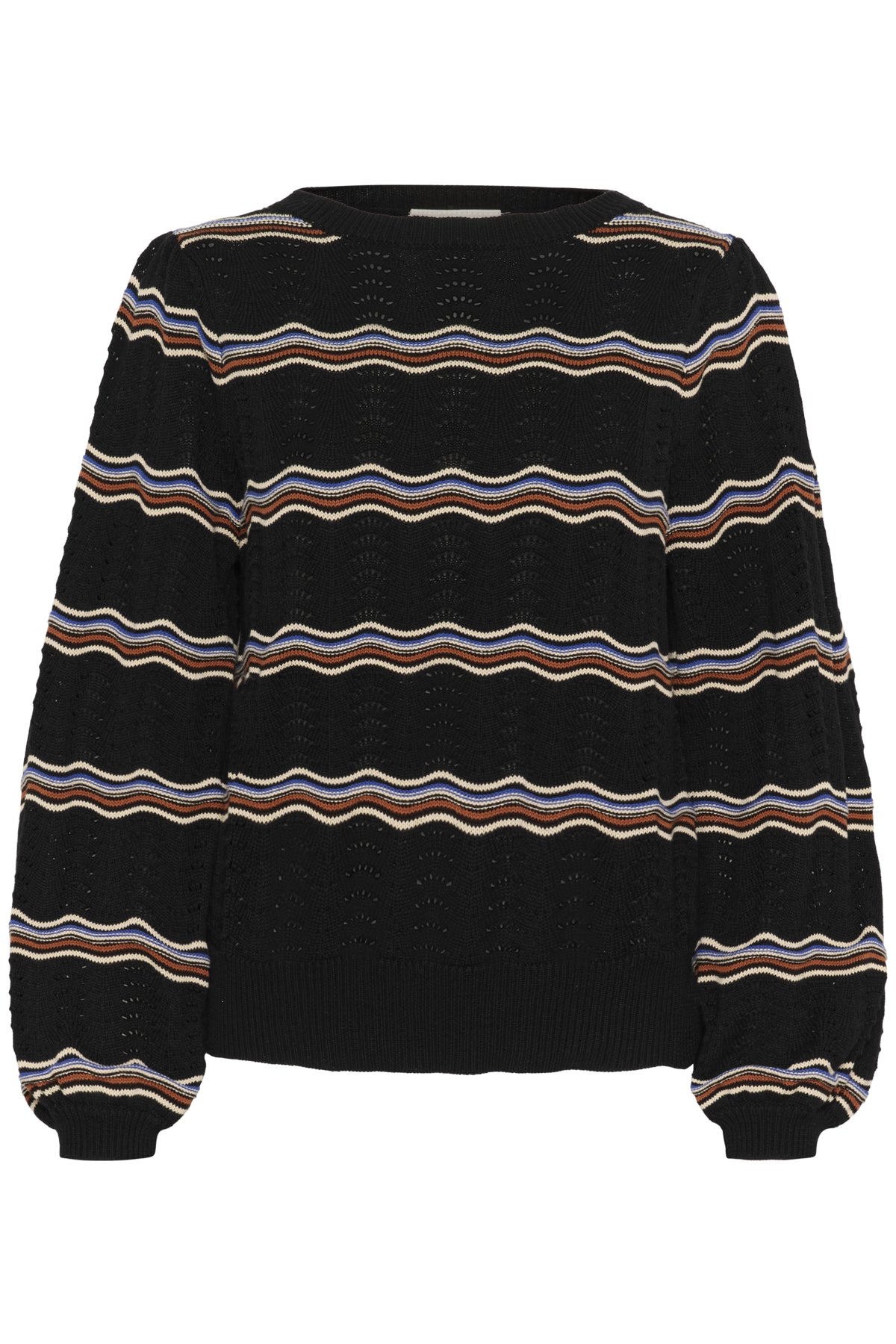 Wavy Knit Pullover