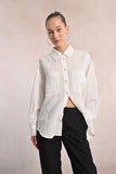 Crisp White Collar Blouse