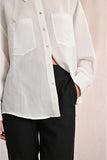 Crisp White Collar Blouse