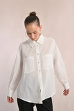 Crisp White Collar Blouse