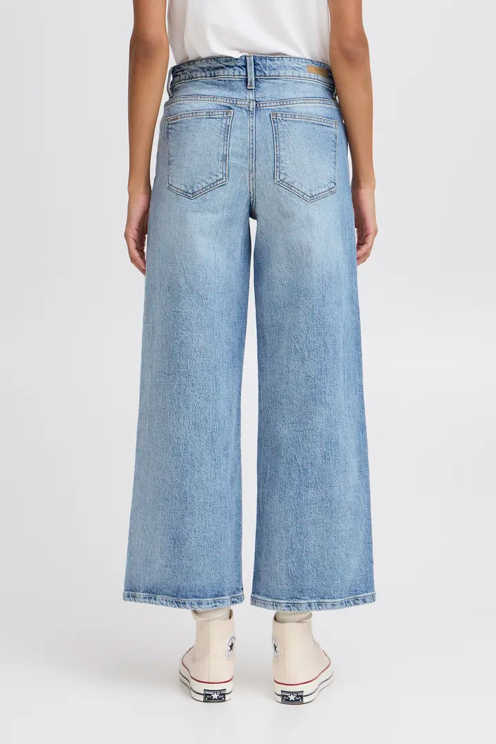 Mid Blue Cropped Denim