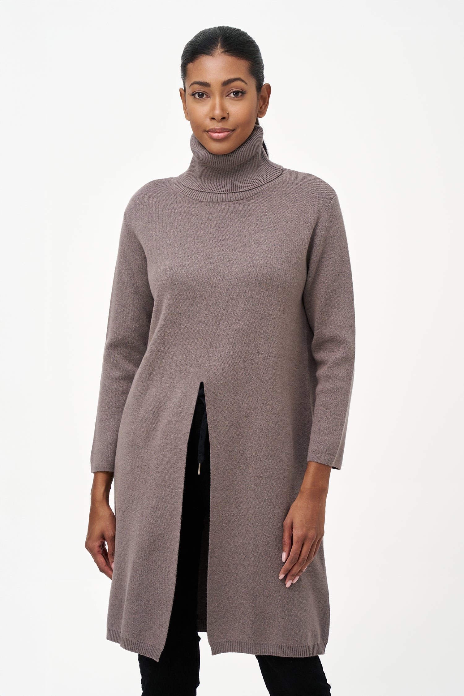 Turtle Neck Tunic Sweater