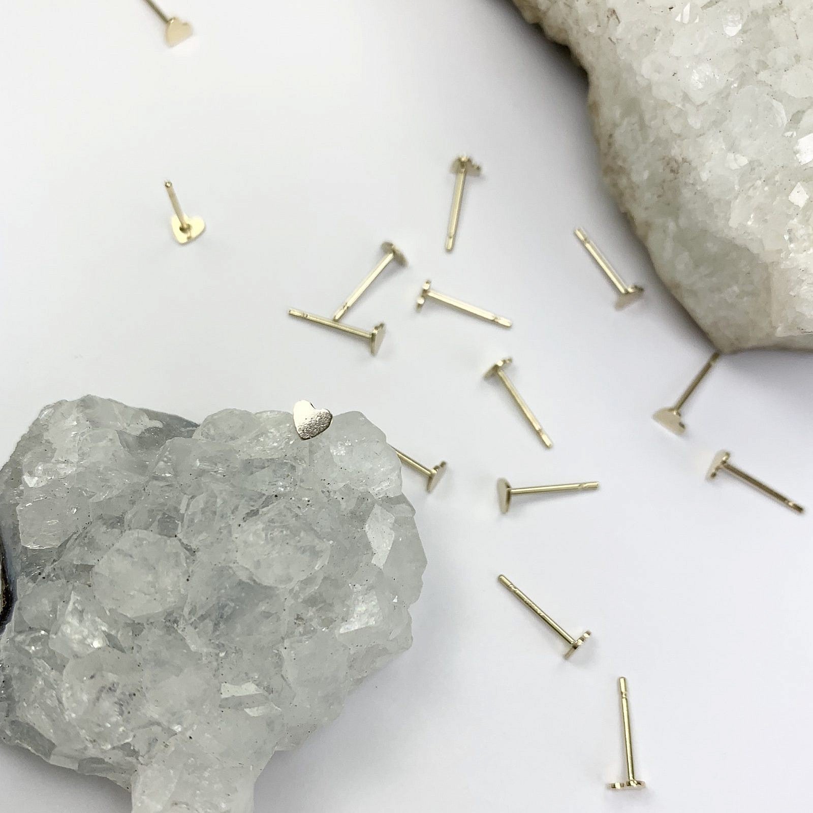 Mini Heart Disc Studs
