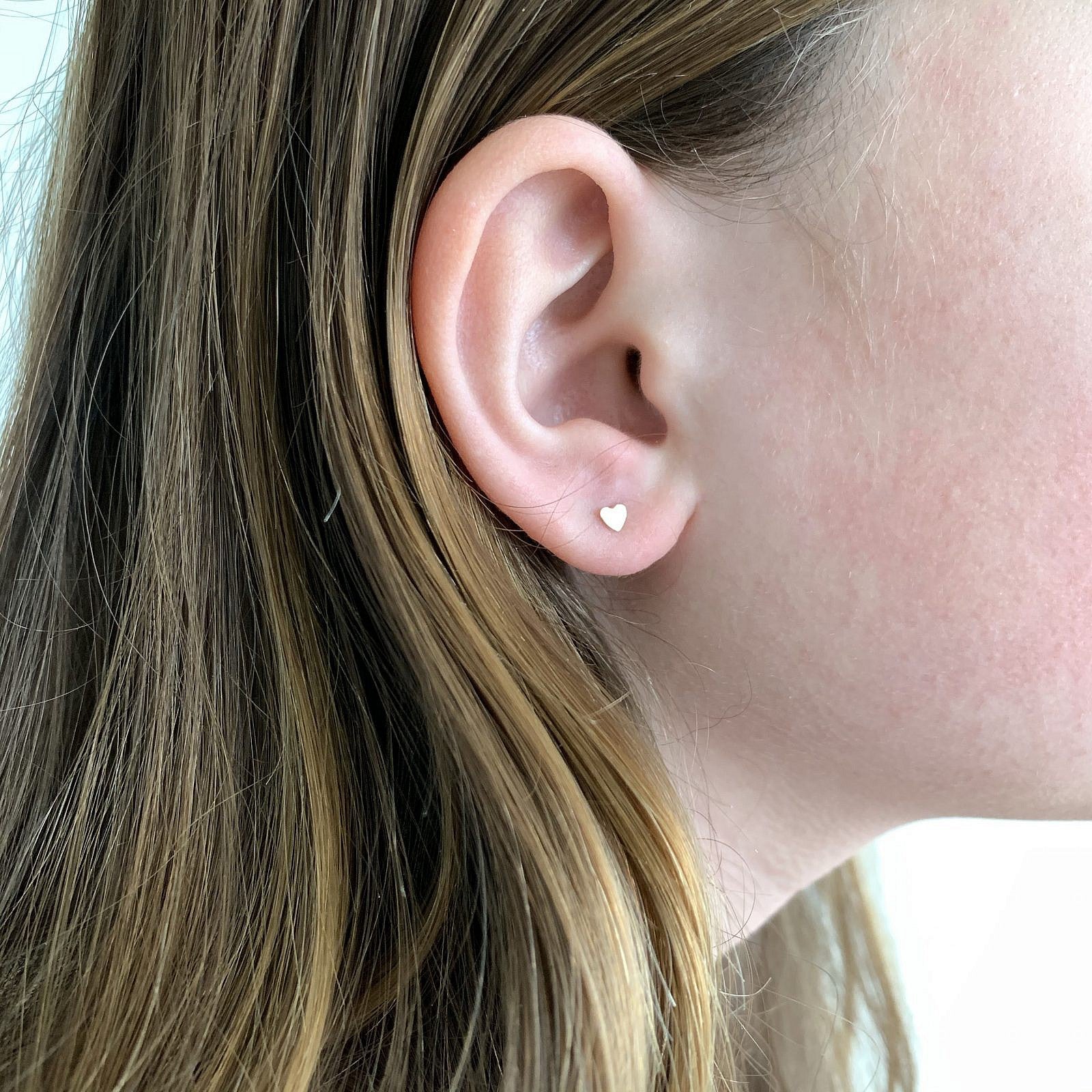 Mini Heart Disc Studs
