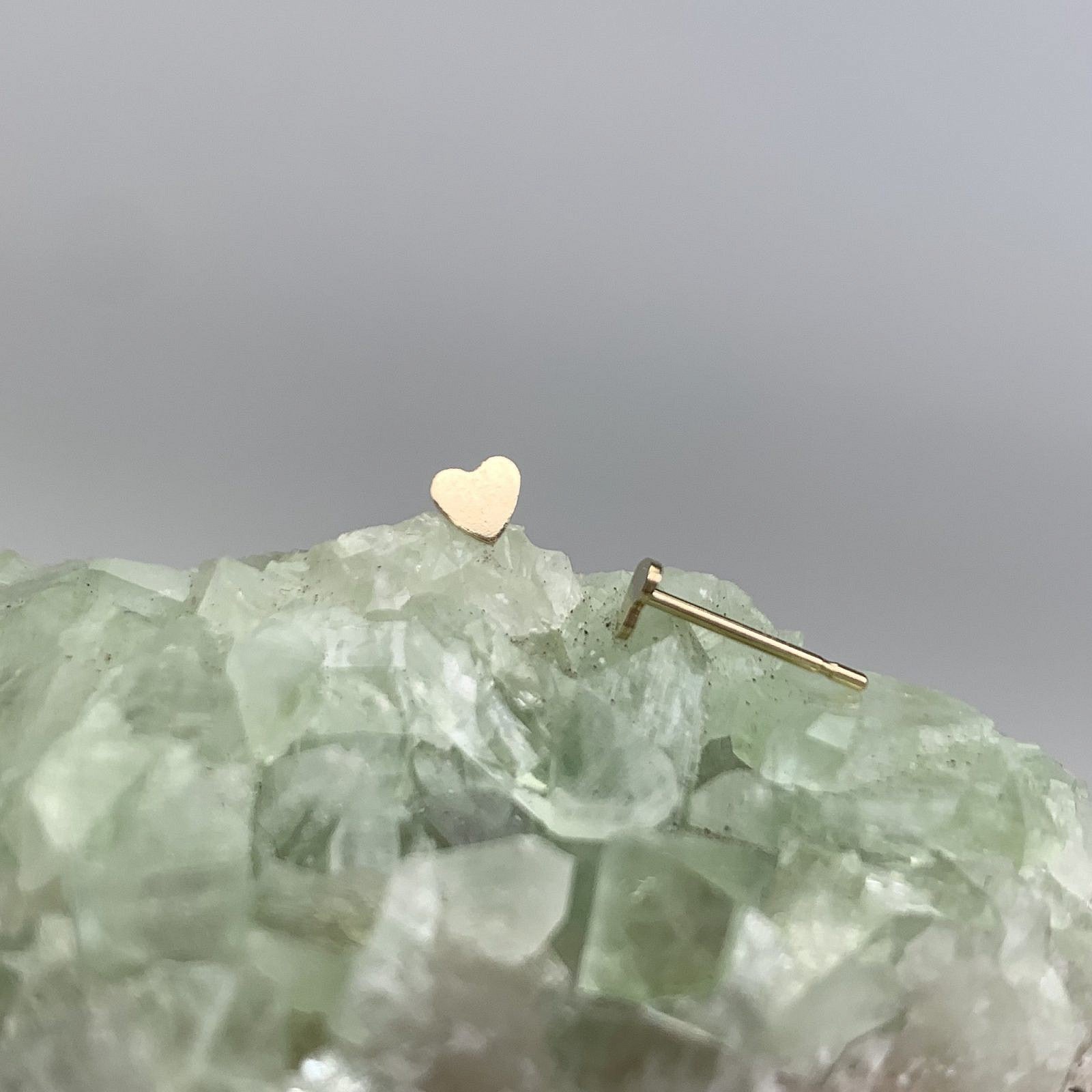 Mini Heart Disc Studs