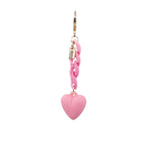 Heart on Chain Bag Charm