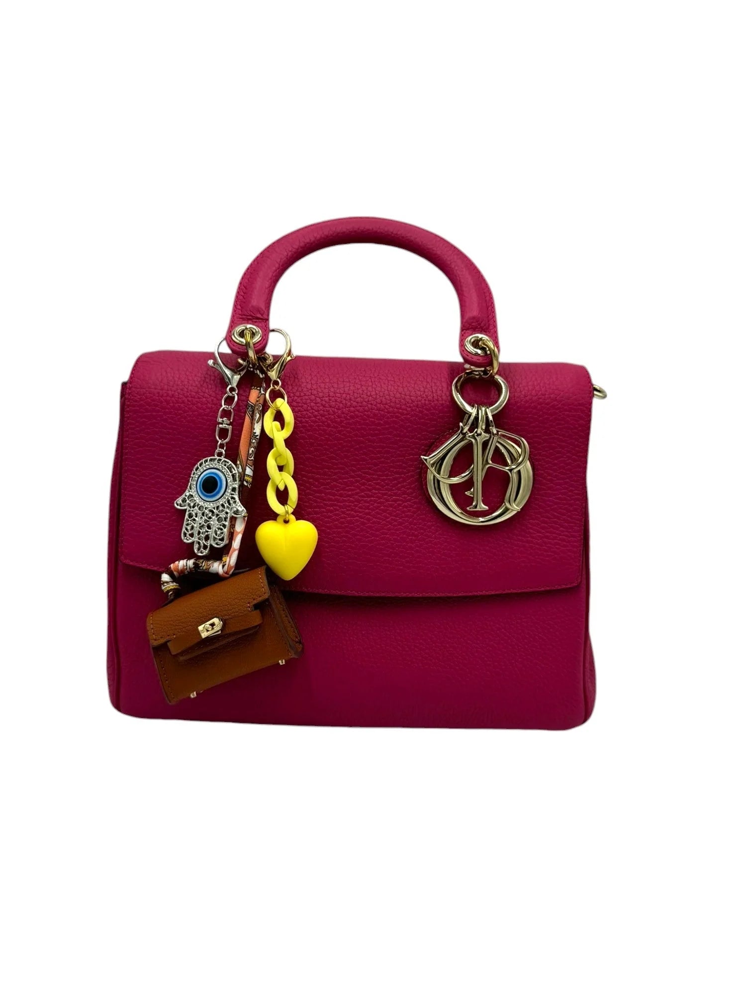 Heart on Chain Bag Charm