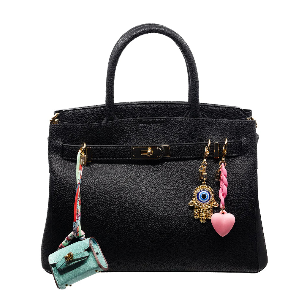 Heart on Chain Bag Charm