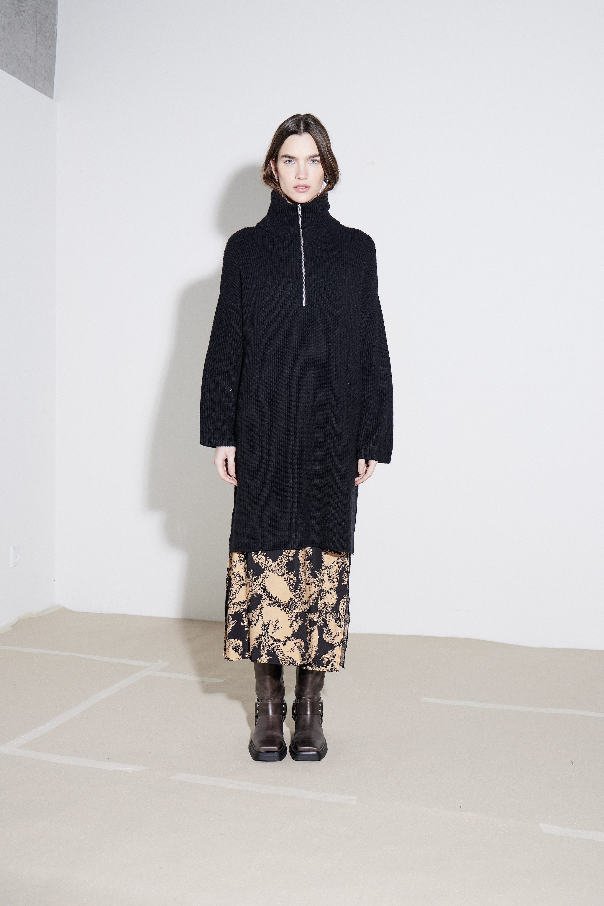 Long Knit Pullover Dress