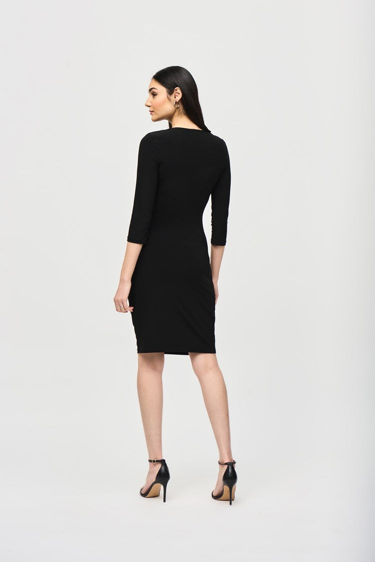 Three Quarter Sleeve Wrap Dress
