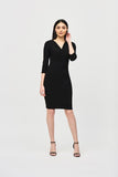 Three Quarter Sleeve Wrap Dress