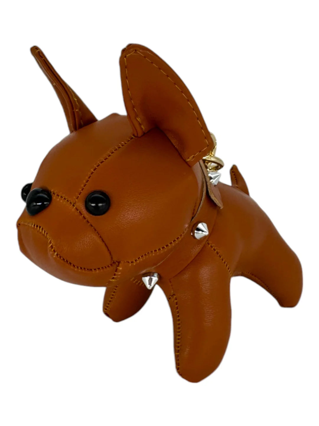 Faux Leather Bulldog Charm