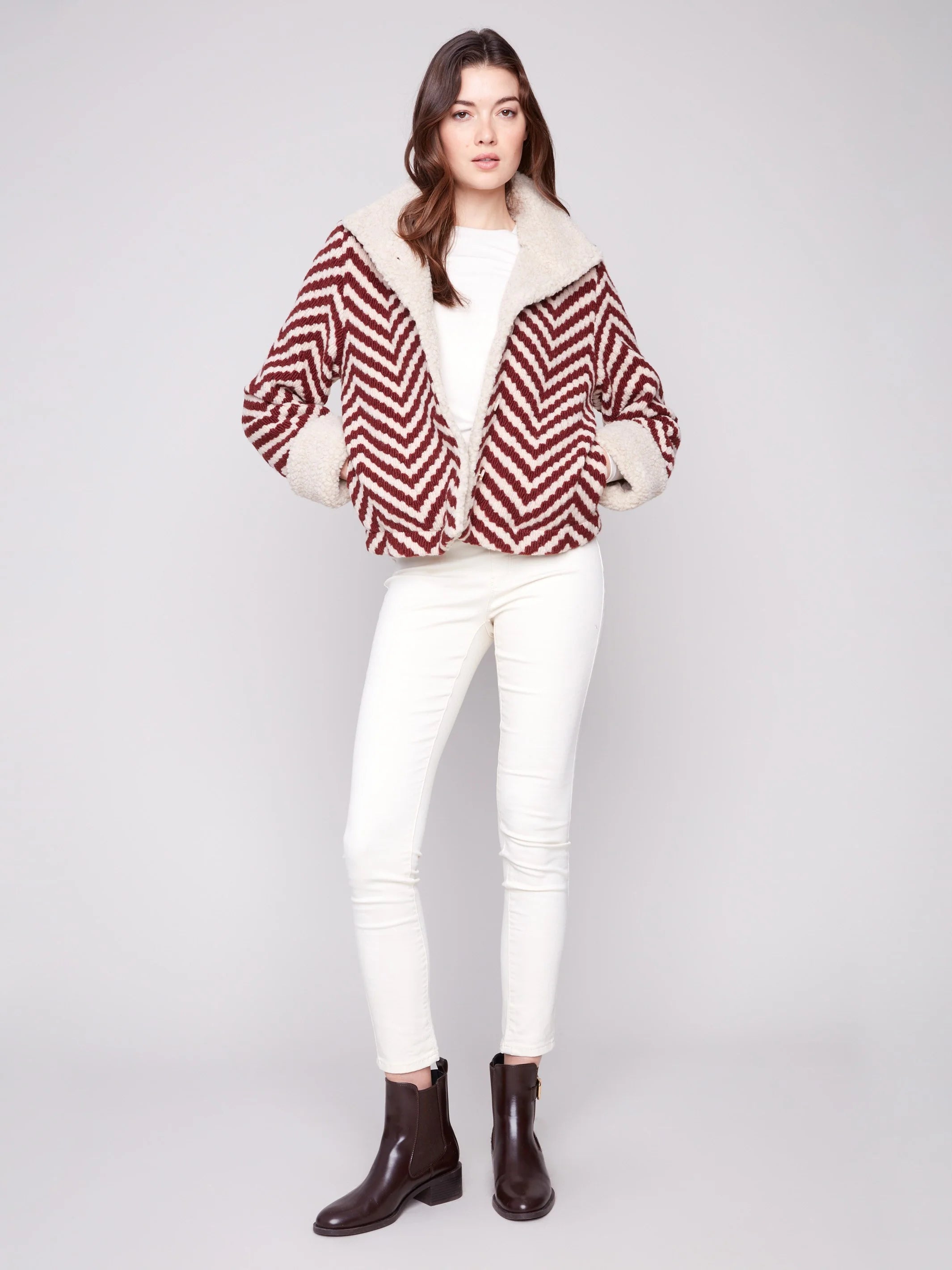 Chevron Boucle Jacket