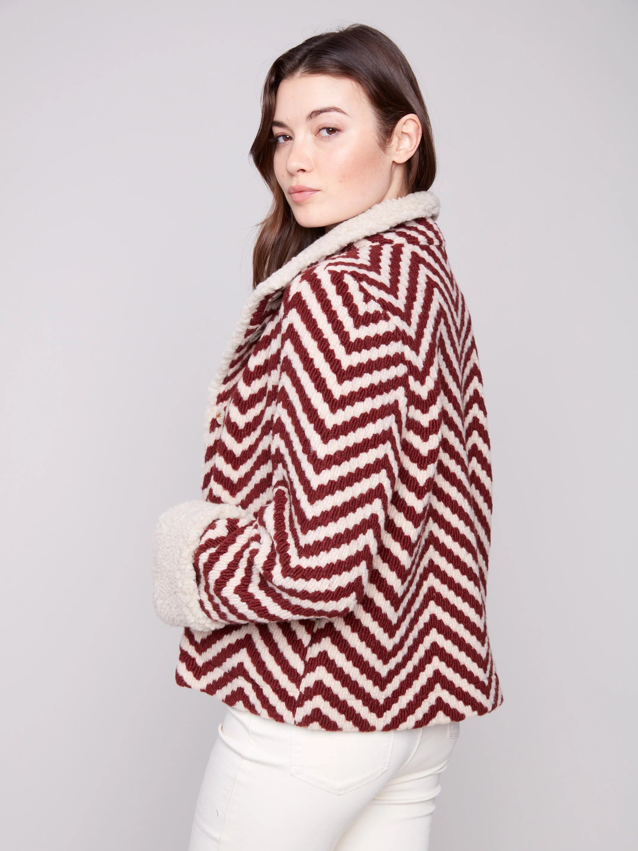 Chevron Boucle Jacket