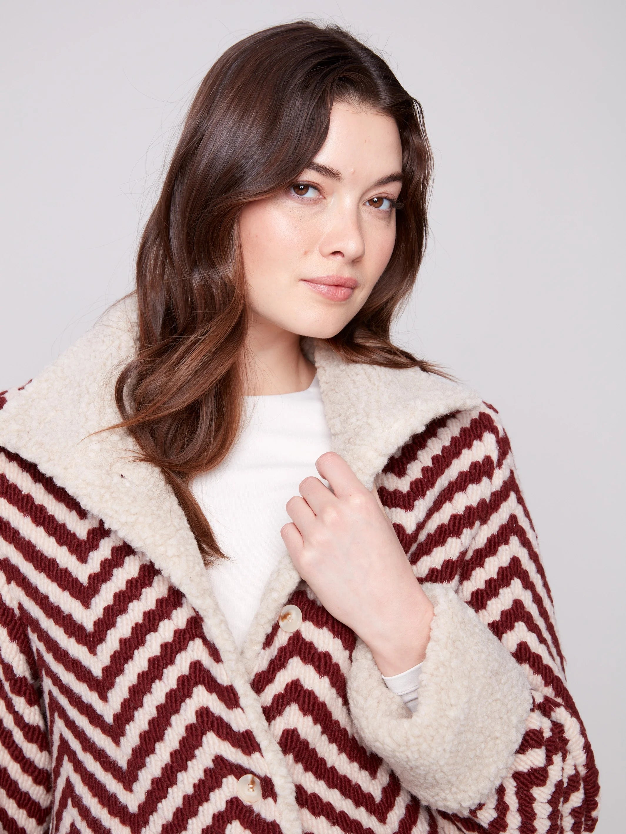 Chevron Boucle Jacket