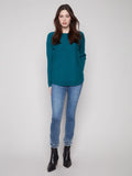 Lace Up Cuff Knit Top