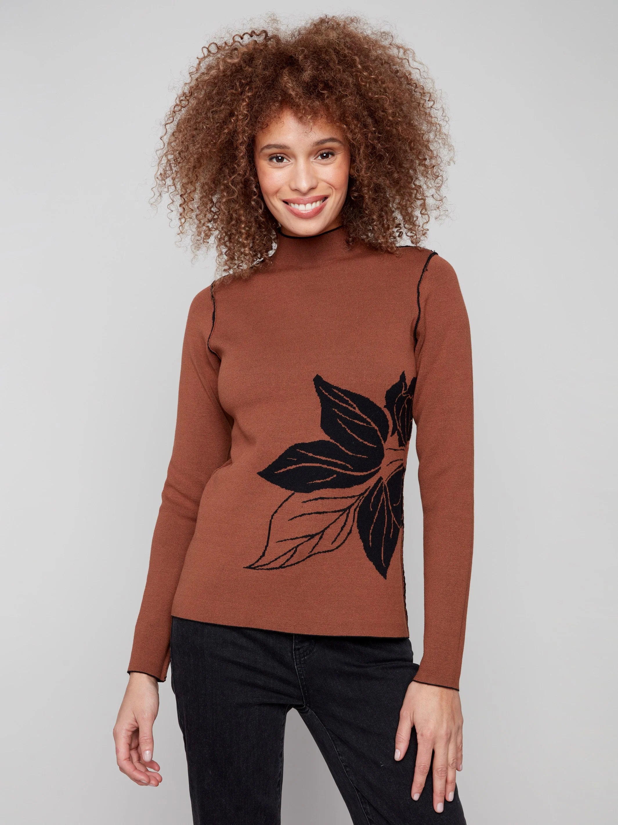 Reversible Mock Neck Sweater