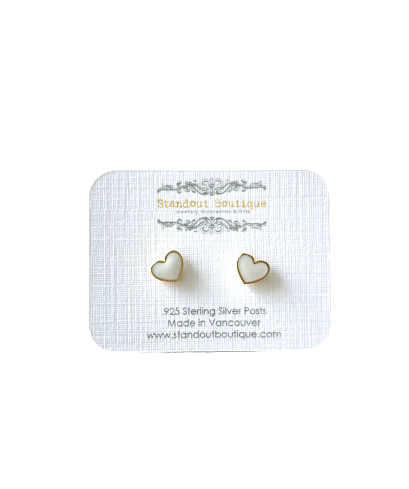 Enamel Heart Stud