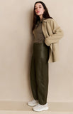 Faux Leather Carrot Fit Trouser