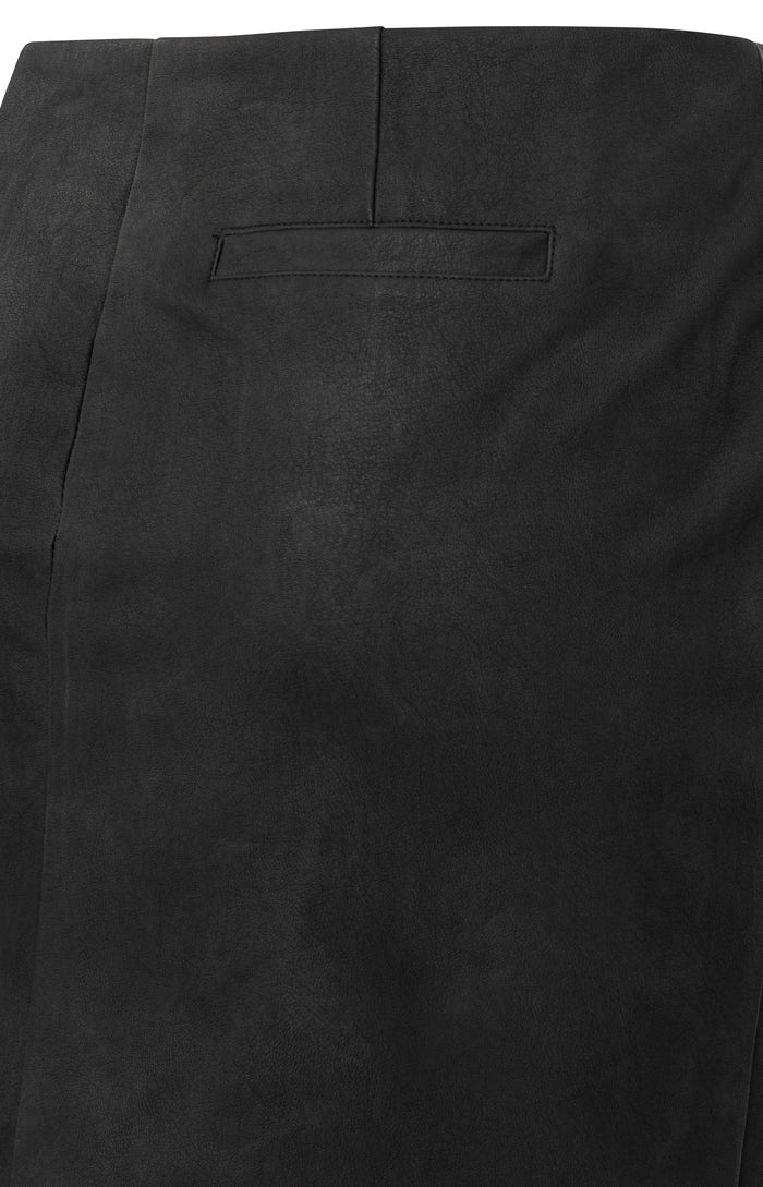 Faux Nubuck Leather Skirt