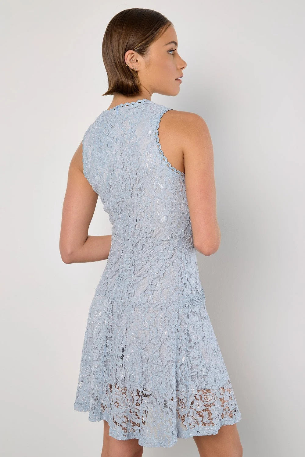 Lace Skater Mini Dress