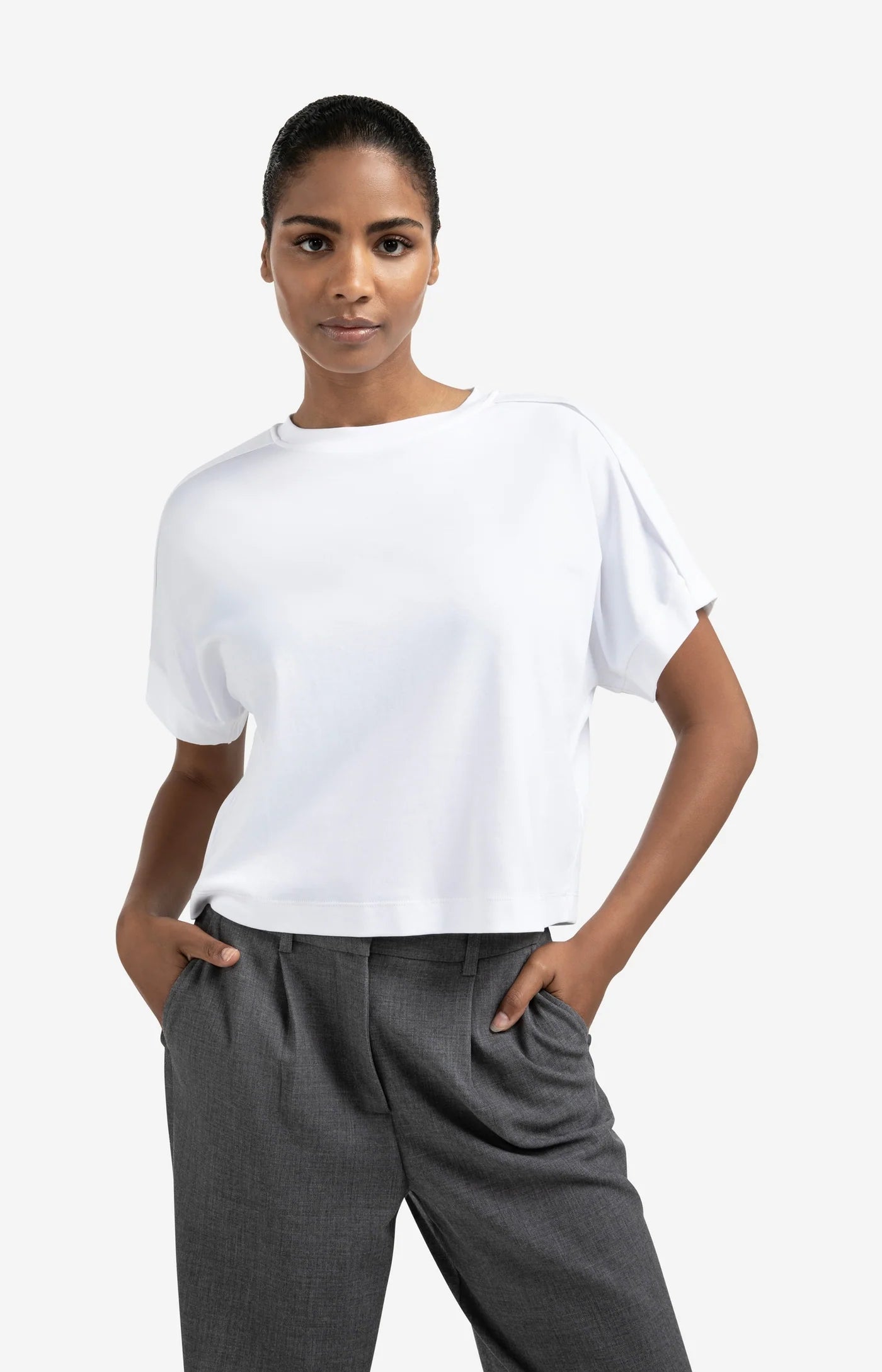 Jersey Top With Folded Detail