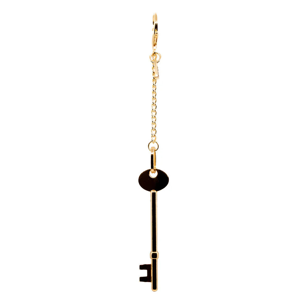 Gold Key on Chain Charm