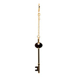 Gold Key on Chain Charm