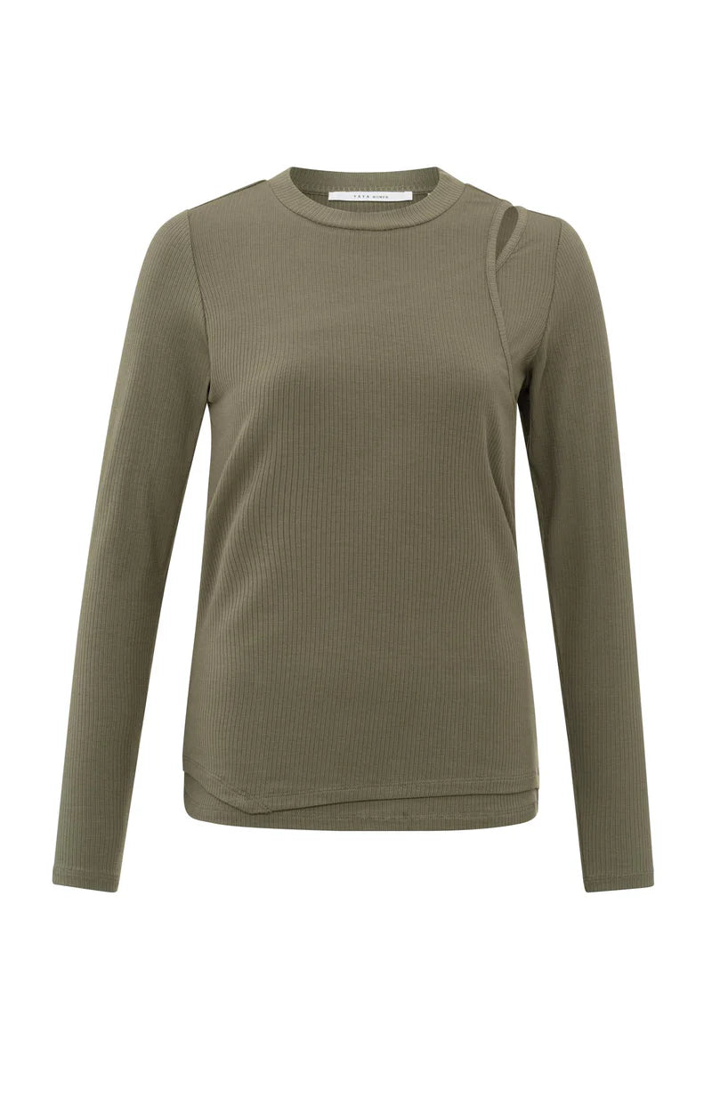 Double Layered Ribbed Shirt