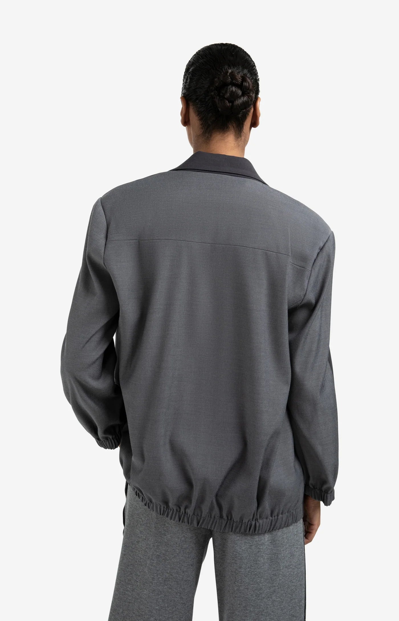 Loose fit blazer with bomber details