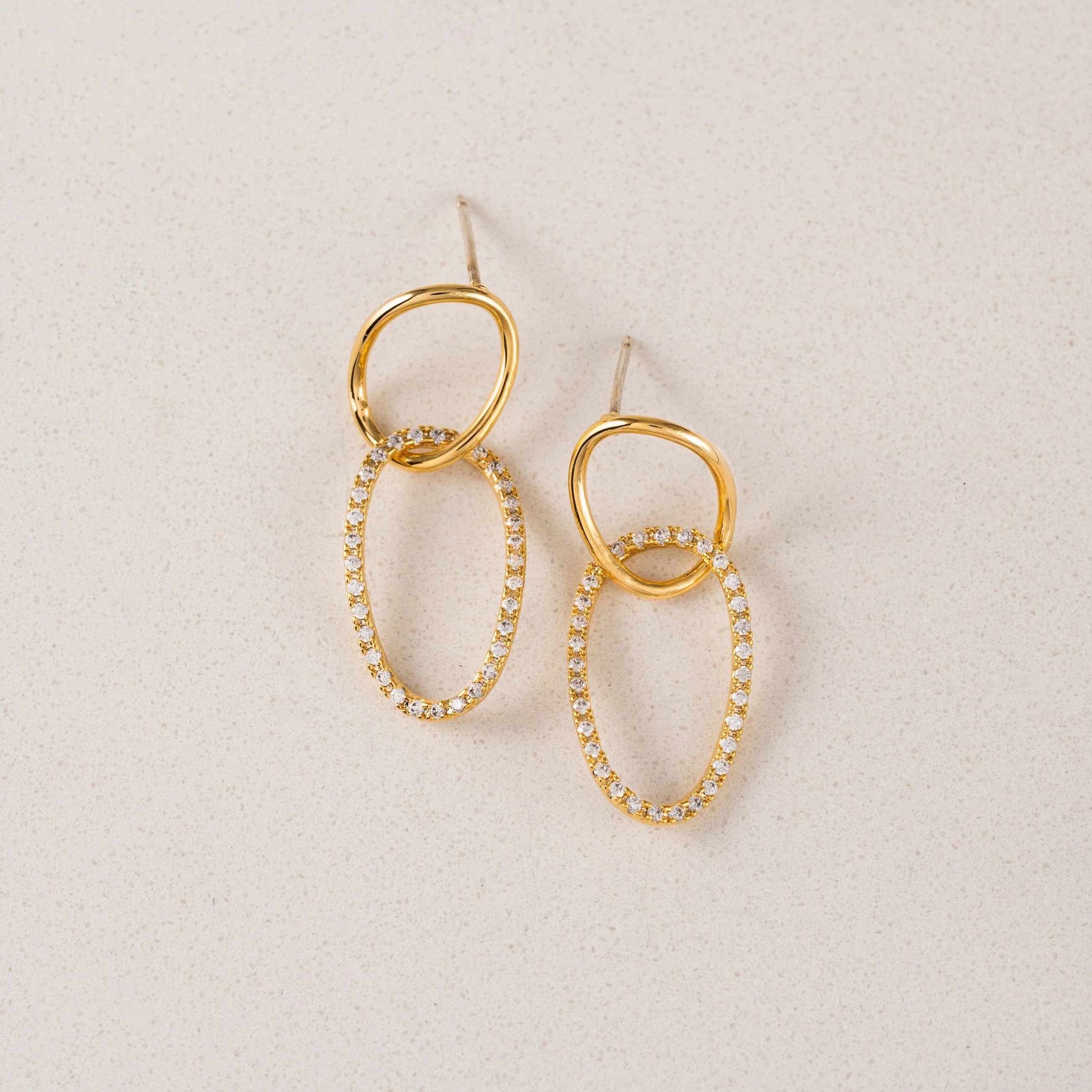 Encore Pave Small Linked Hoops