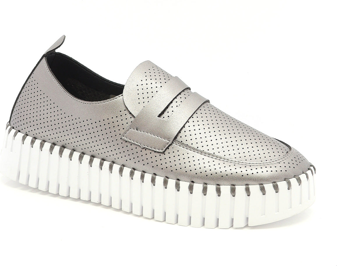 Gunmetal Tulip Loafer