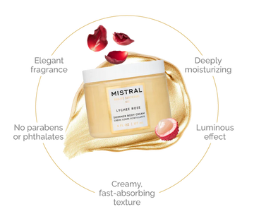 Luxe Shimmer Body Cream Lychee Rose