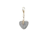 Metal Sparkly Heart Charm