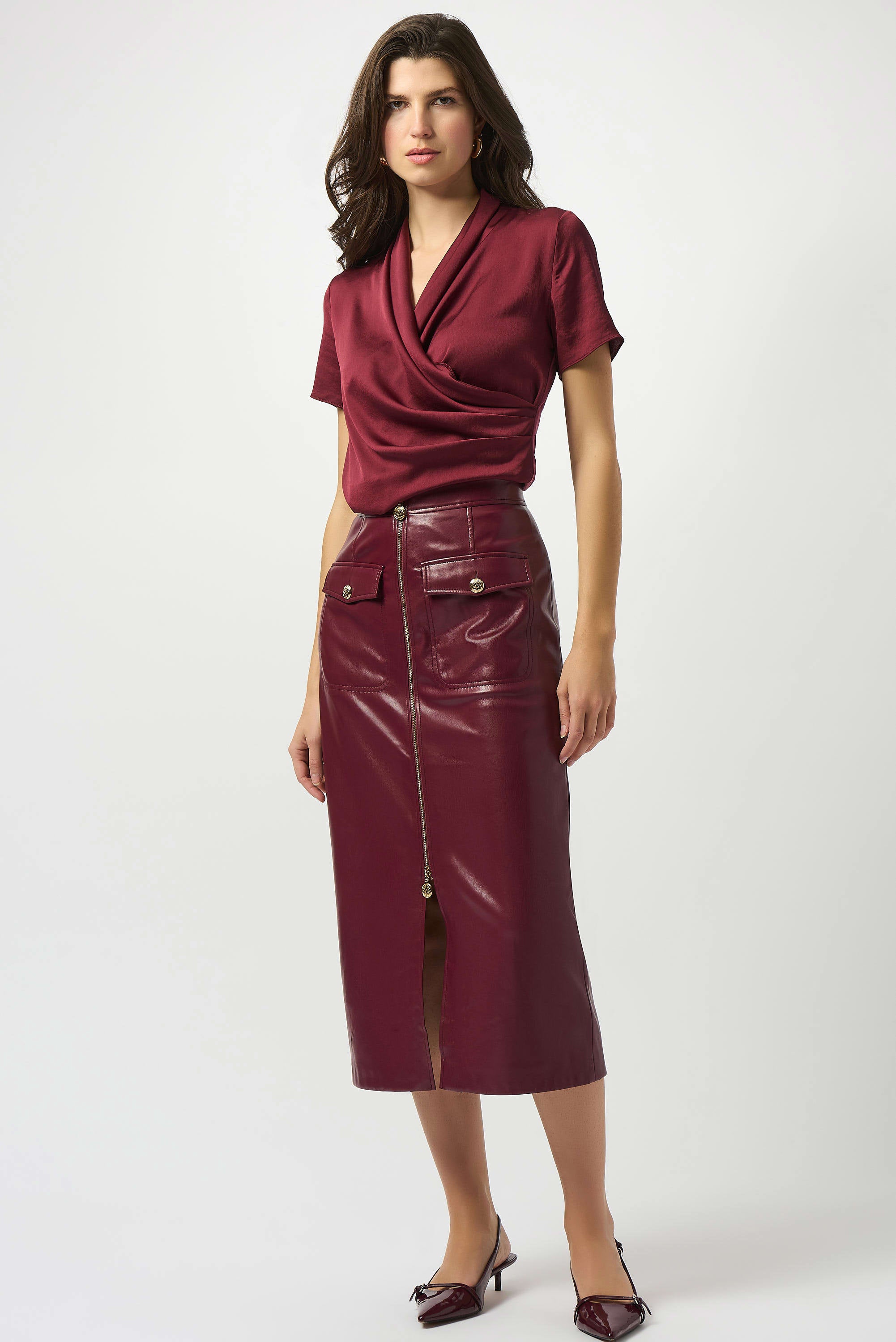Leatherette Long Skirt