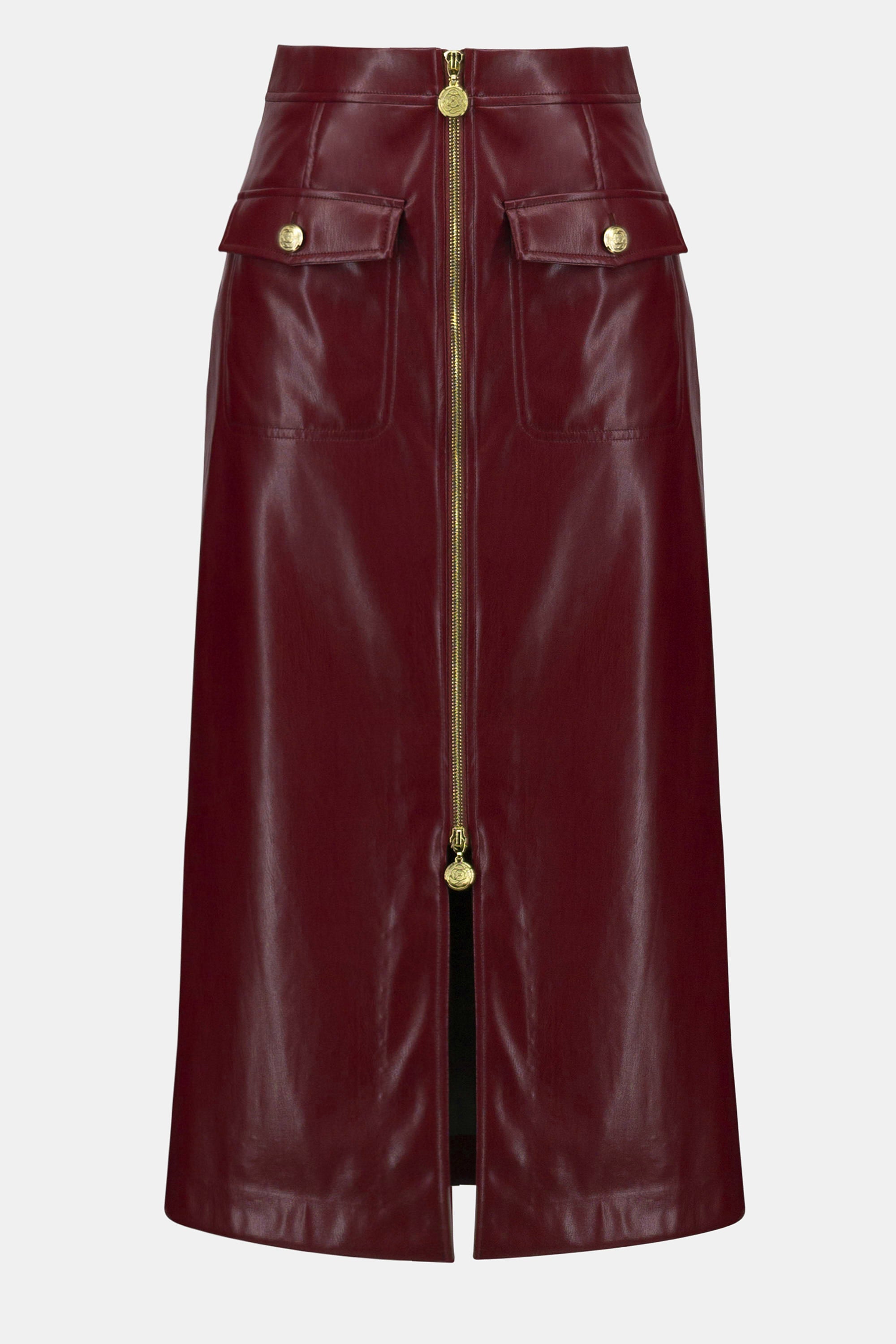 Leatherette Long Skirt