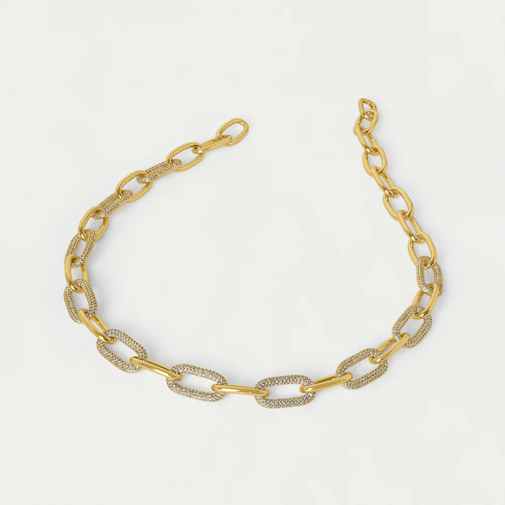 Solene Pave Statement Link Necklace