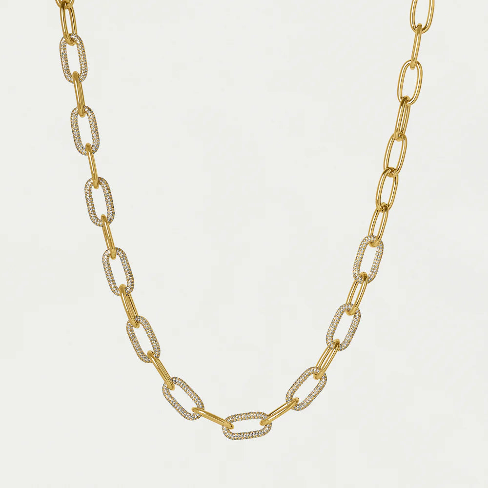 Solene Pave Statement Link Necklace