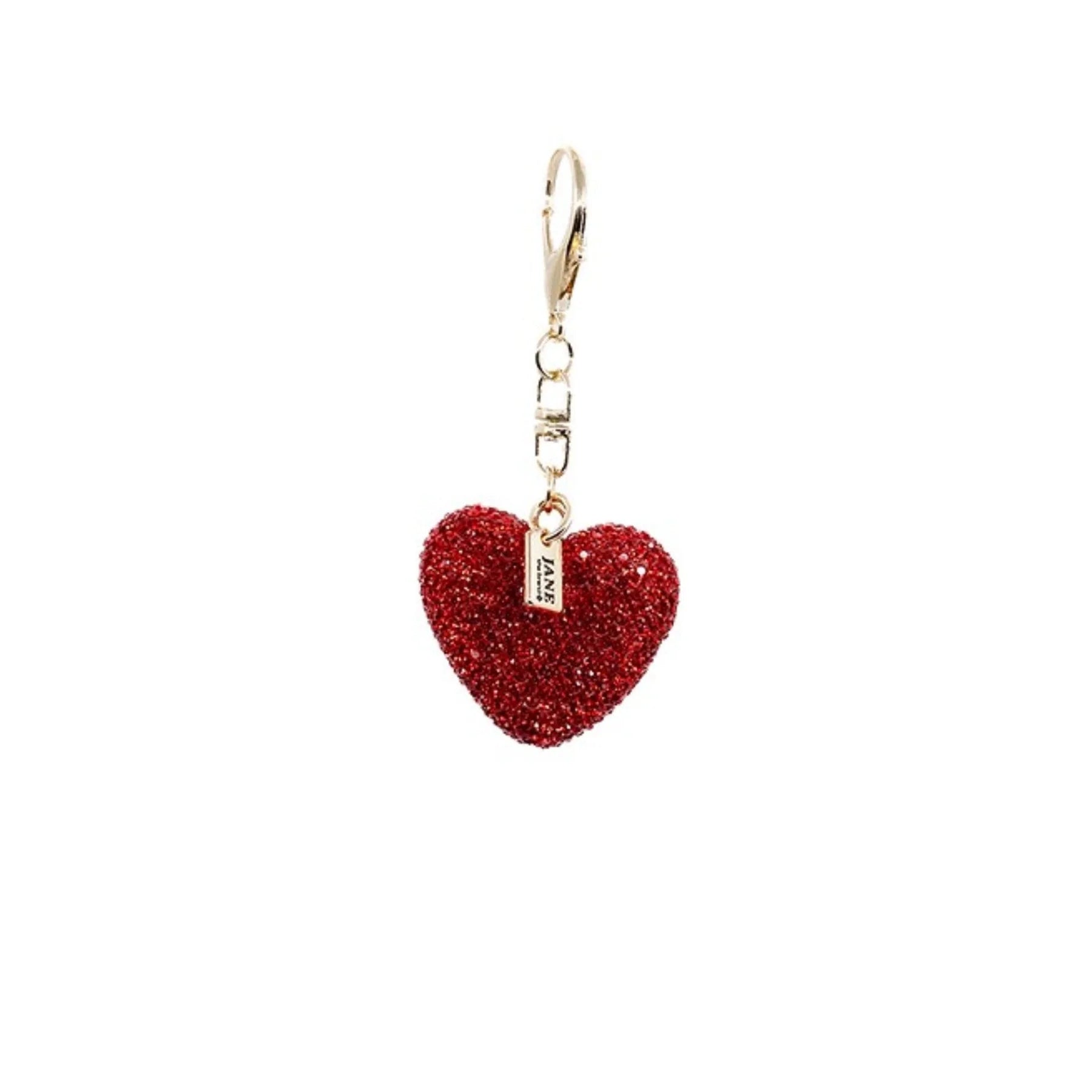 Metal Sparkly Heart Charm