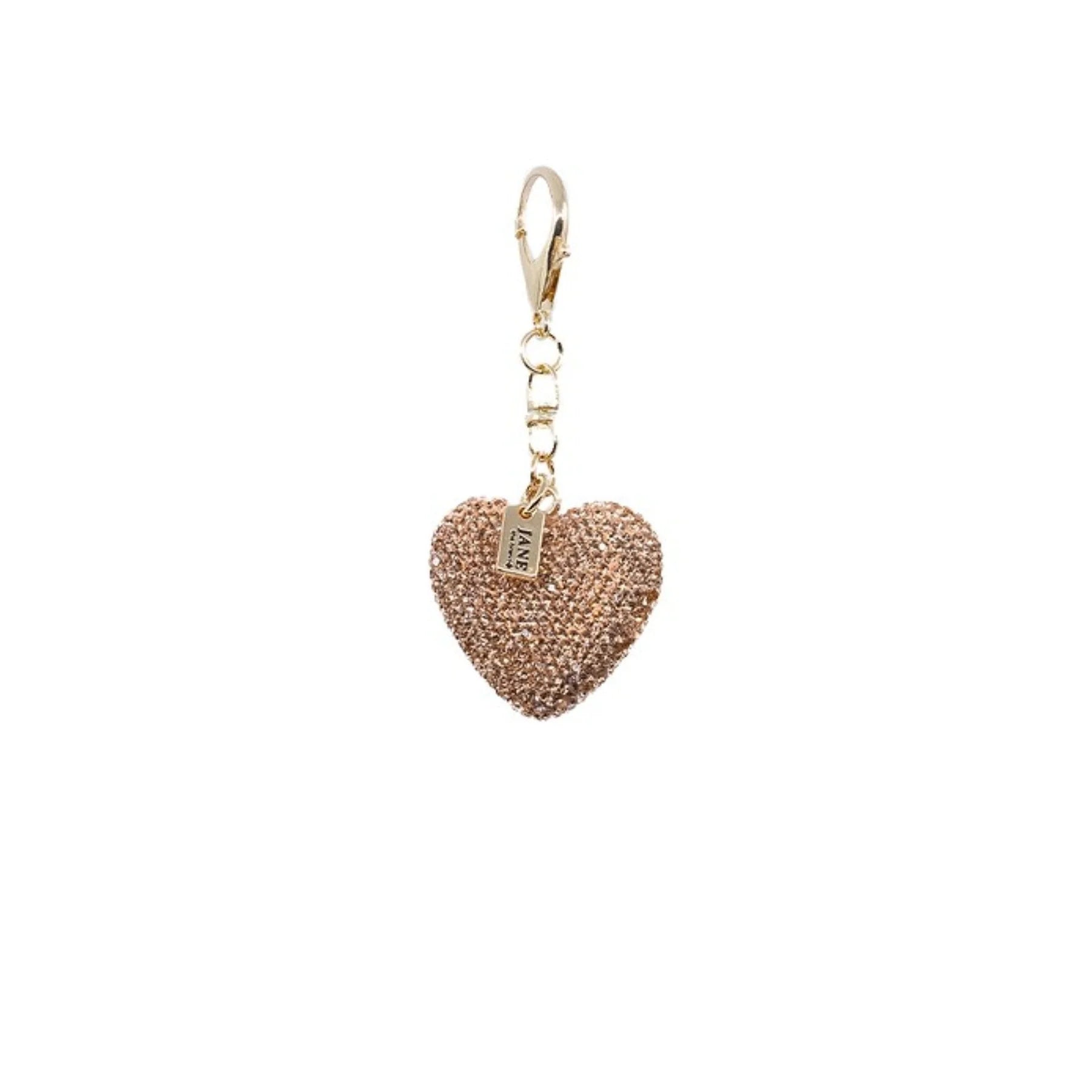 Metal Sparkly Heart Charm