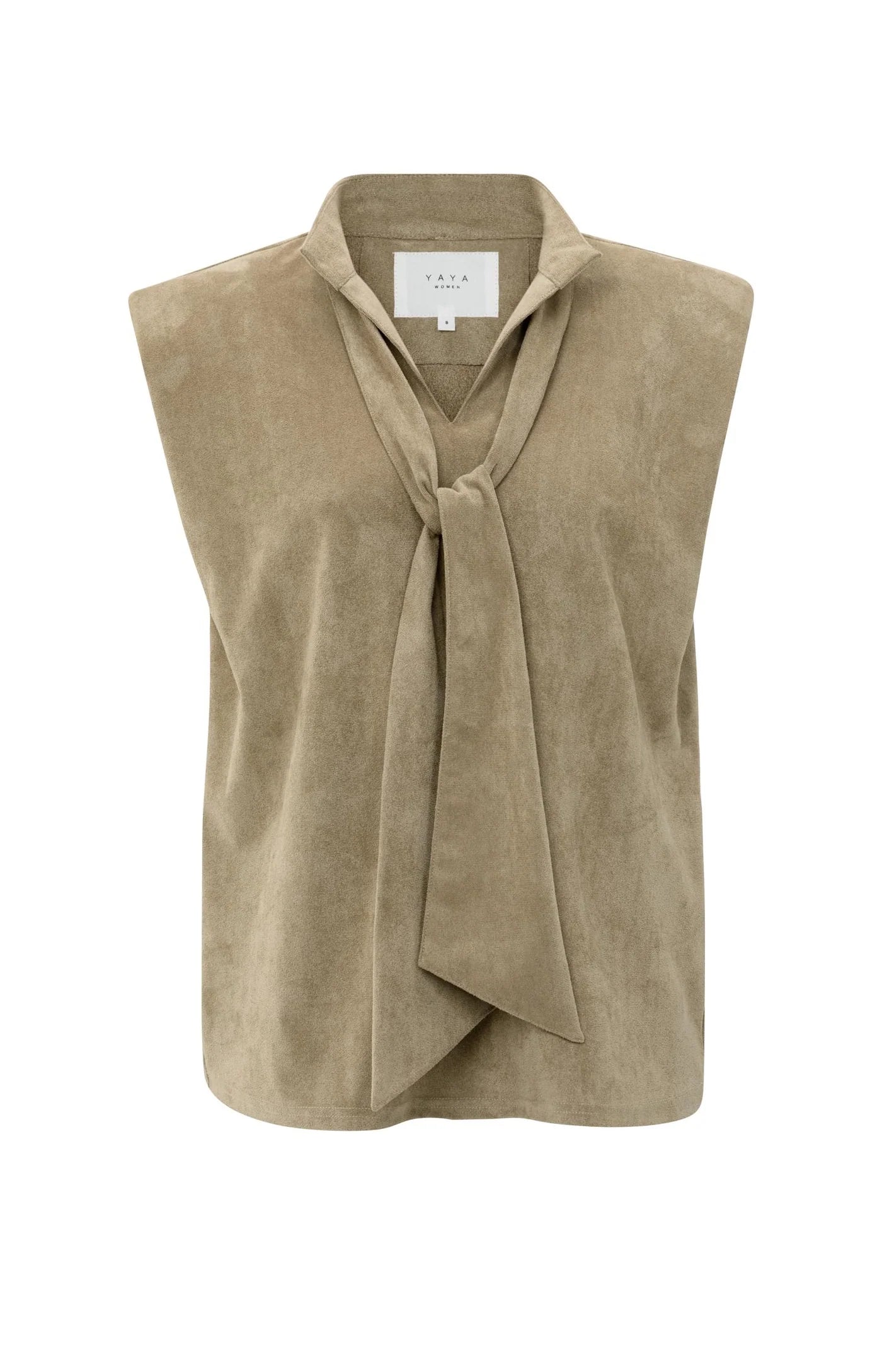Faux Suede Tie Top