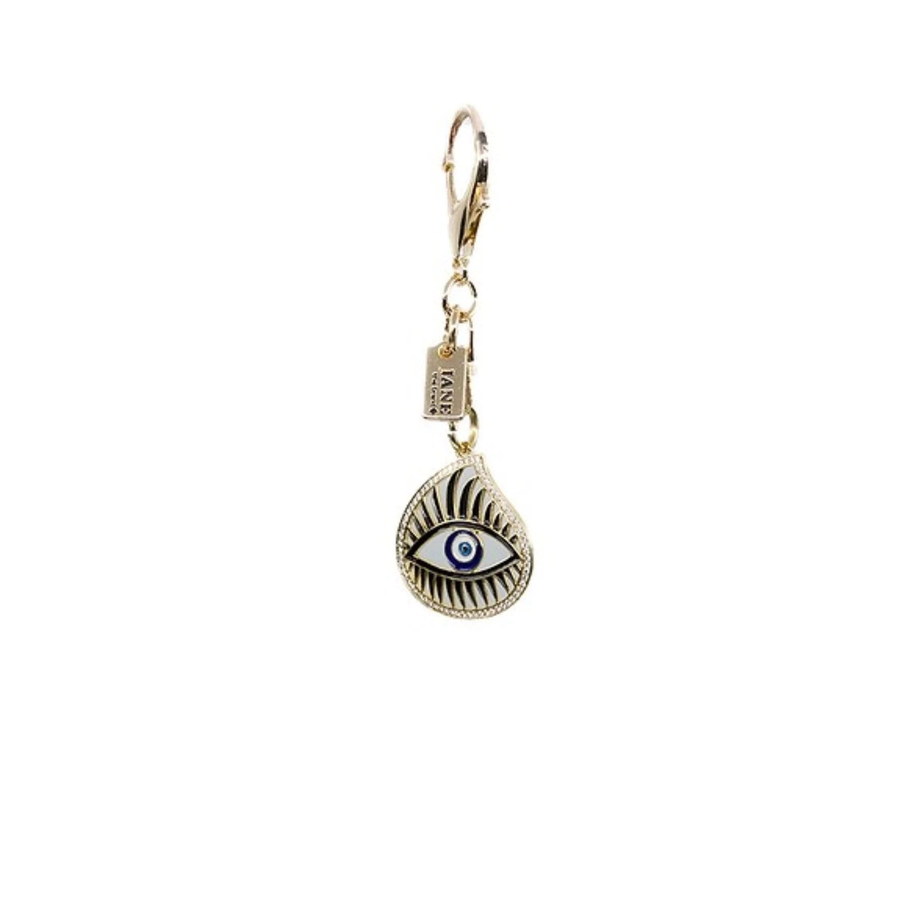 Gold Evil Eye Teardrop Metal Charm