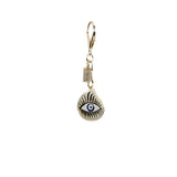 Gold Evil Eye Teardrop Metal Charm