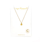 Engraved Initial Necklace