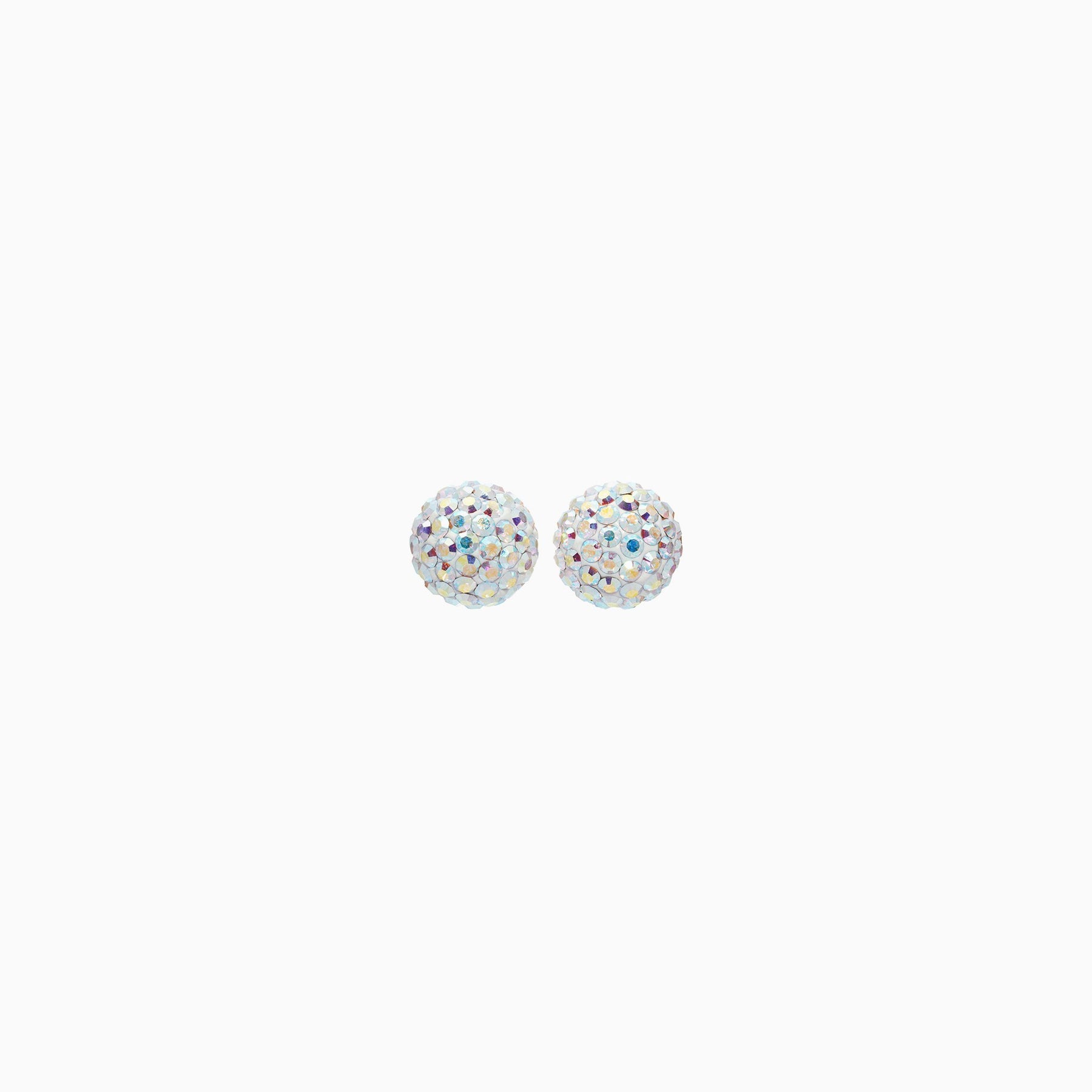 8 mm Sparkle Ball Stud Earrings