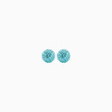8 mm Birthstone Sparkle Ball Stud Earrings