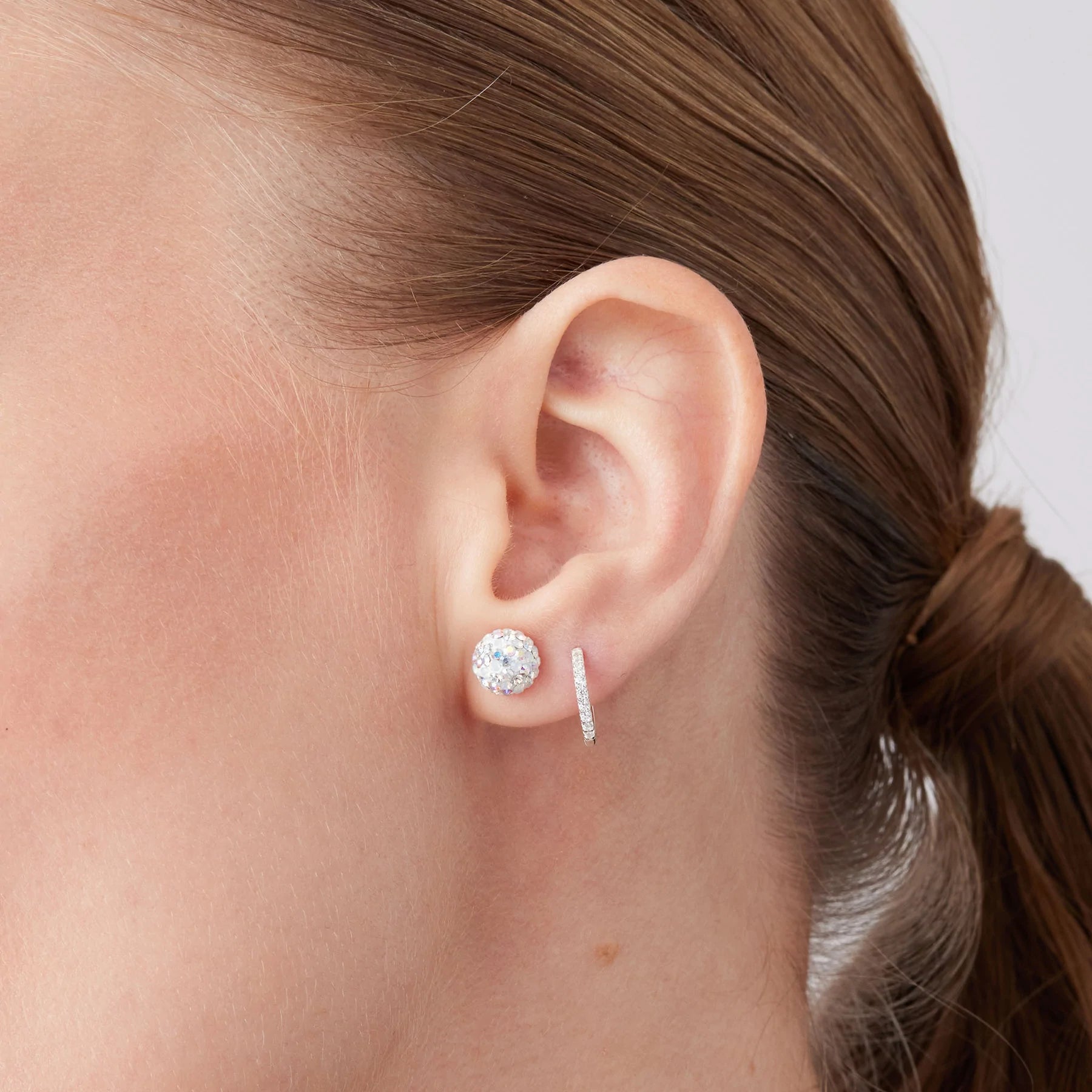 Snowflake Sparkle Ball Earring