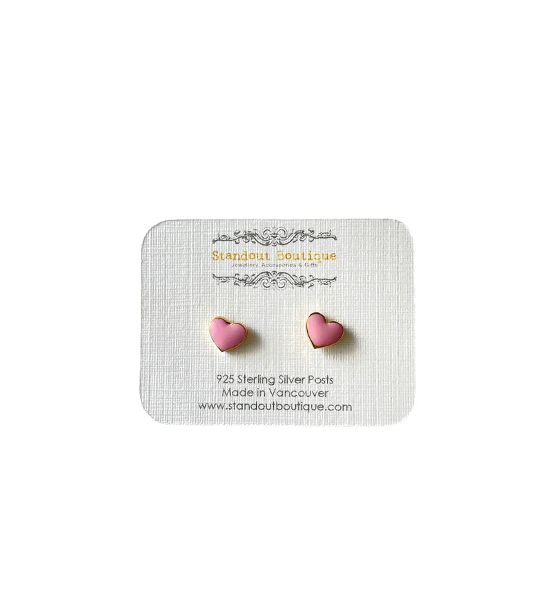 Enamel Heart Stud